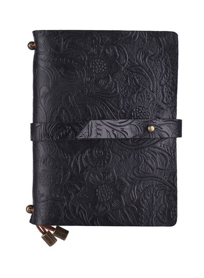 Buy Leather Vintage Embossed Pattern Travel Journal Notebook in UAE