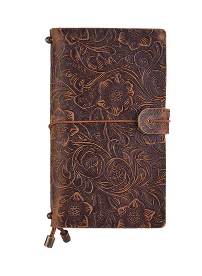 Buy Vintage Full Grain Leather Refillable Travel Journal Notebook in UAE