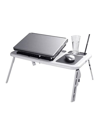 Buy Portable E-Table Stand Cooler For Laptop White/Black in Egypt