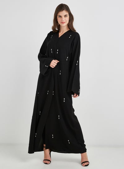 Buy Sequin Detailed Abaya Black in UAE