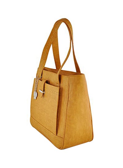 Buy Polyester Blend Shoulder Bag Brown in UAE