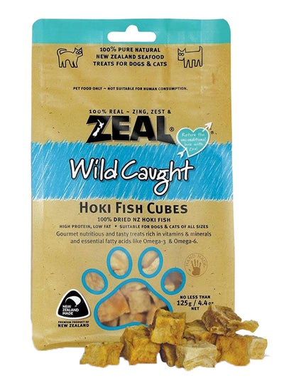 Buy Hoki Fish Cubes Dog Treat 125grams in UAE