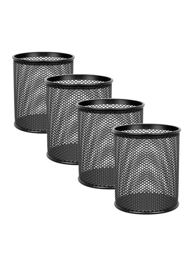 Buy 4-Piece Mesh Pen Holder Black in Egypt