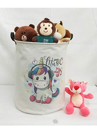 Buy Cartoon Unicorn Laundry Hamper Basket in UAE