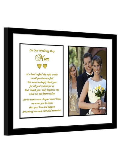 اشتري Mother Wedding Thank You Gift From Bride And Groom Poem For Mom Frame في الامارات