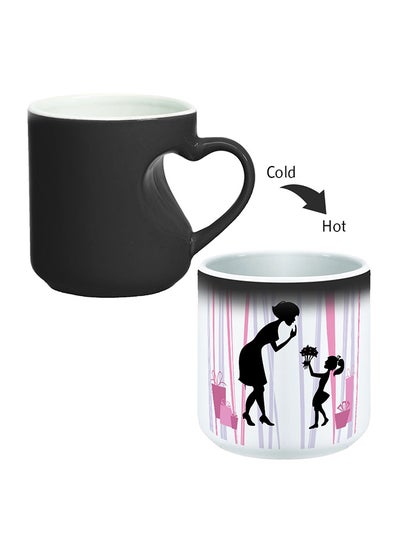 Buy Mother's Day Gift Printed Magic Coffee Mug With Inner Heart Handle Black in Egypt