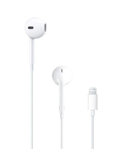 Buy In-Ear Earphones With Mic White in Saudi Arabia