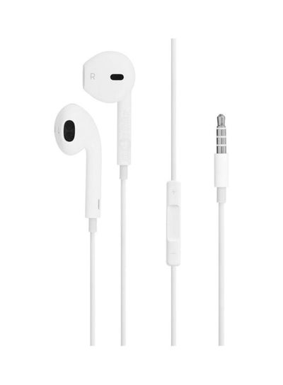 Buy In-Ear Earphones With Mic White in Saudi Arabia