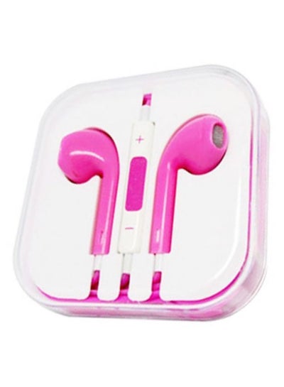 Buy In-Ear Earphones With Mic Pink in Saudi Arabia