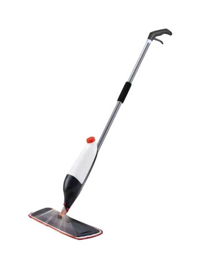 Buy Spray Mop With Microfiber Cleaning Cloth White/Black/Silver in Saudi Arabia