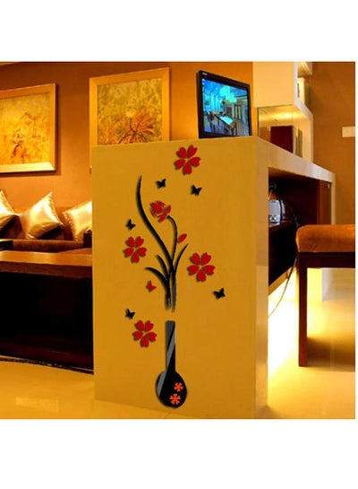 Buy 3D Acrylic DIY Flower Vase Wall Sticker Multicolour 80 x 40cm in Saudi Arabia