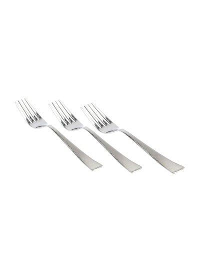 Buy 3-Piece Vivante Dinner Fork Set Silver 14x4cm in Saudi Arabia