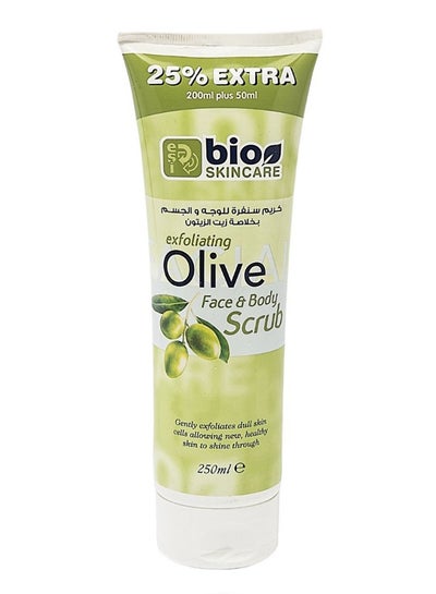 Buy Exfoliating Olive Face And Body Scrub Multicolour 250ml in UAE