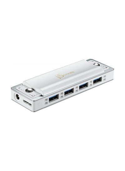 Buy 4-Port USB 3.0 Harmonica Hub White in UAE