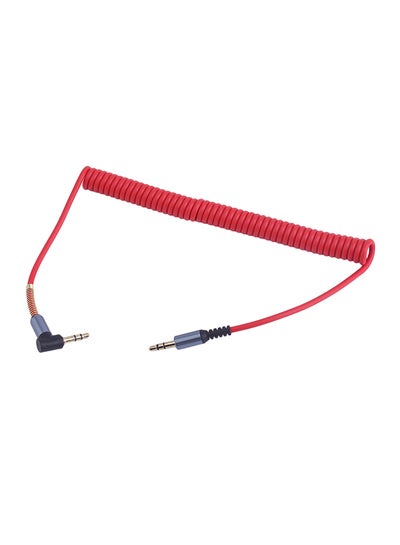 Buy Universal Audio Cable 3.5mm Jack Male to Male Plug Stereo Audio AUX Cable Red in UAE