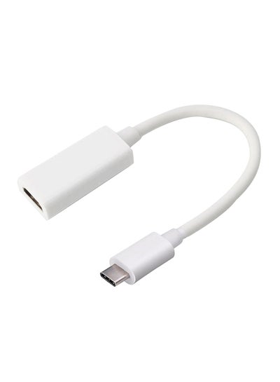 Buy Adapter USB To HDMI Type C 3.1 Male To HDMI Female Cable Adapter Converter White in Egypt