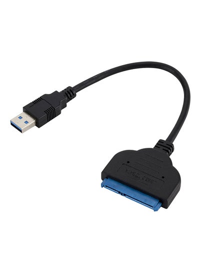 Buy USB 3.0 To Sata  2.5 Inch HDD Adapter Cable Hard Drive Adapter Cable High Speed Black in UAE