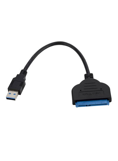 Buy USB 3.0 to 2.5 Inch Sata III Hard Drive Adapter Cable SATA To USB3.0 Converter Black/Blue in Egypt