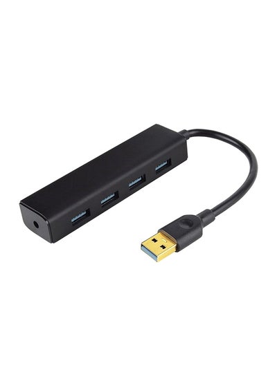 اشتري 5Gbps High Speed USB 3.0 4-Port Hub Type C Hub Adapter For PC Laptop Mac أسود في الامارات