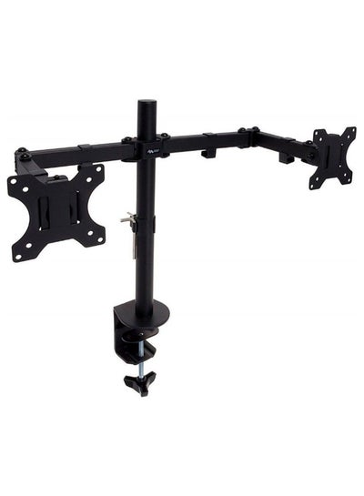 Buy Fully Adjustable Dual Monitor Desk Mount Black in UAE