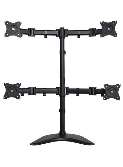 اشتري Adjustable Quad Monitor Mount Stand TMWM-2465 أسود في الامارات