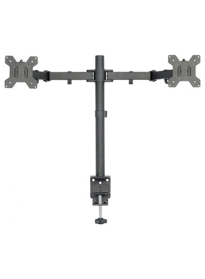 Buy Dual Monitor Arm Stand Desk Mount Black in UAE