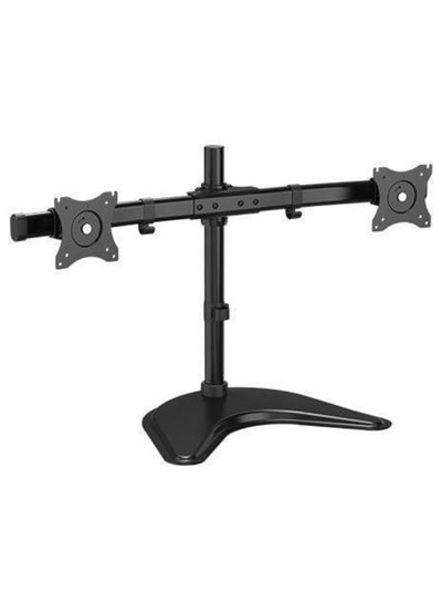 Buy Dual Desk Monitor Mount Stand Black in UAE