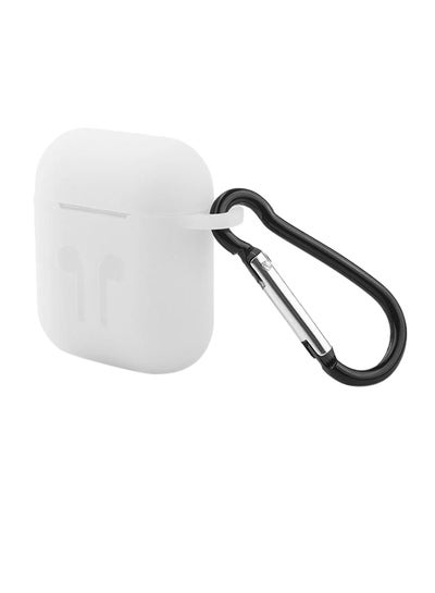 Buy Case Cover For Apple AirPods With Strap Holder White in UAE