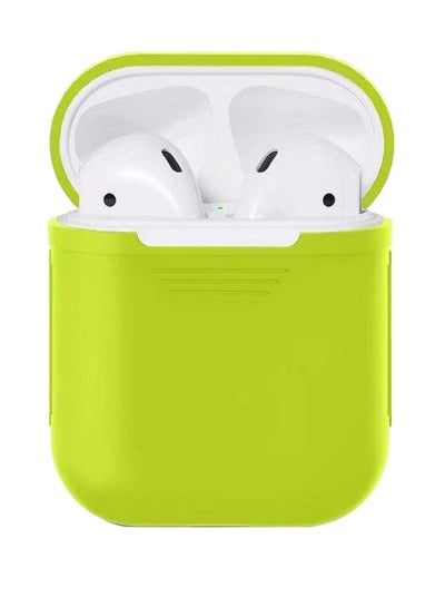 Buy Protecting Case Cover For Apple AirPods Green in Saudi Arabia