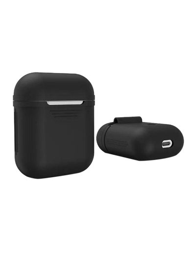 Buy 2-Piece Protecting Case Cover For Apple AirPods Black in Saudi Arabia