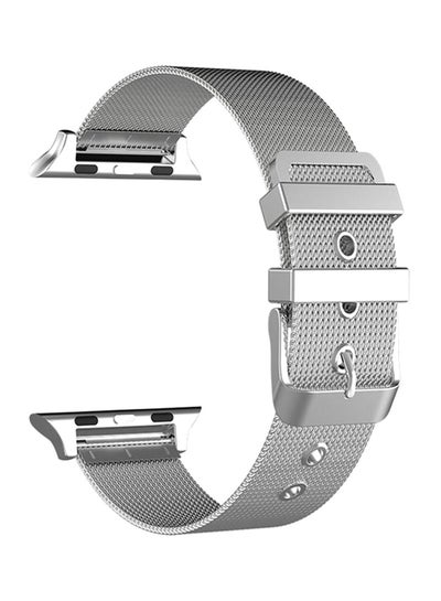 Buy Replacement Bands For Apple Watch Series 4/3/2/1 44mm Silver in Saudi Arabia
