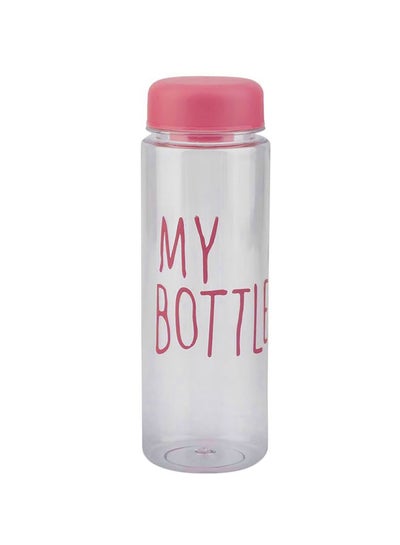 Buy Dishwasher Safe Water Bottle Clear/Pink 55x193x63mm in UAE