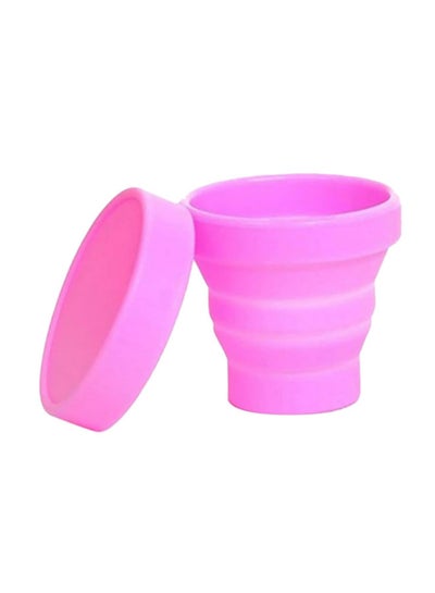 Buy Silicone Folding Cup Pink 77x80x43mm in UAE