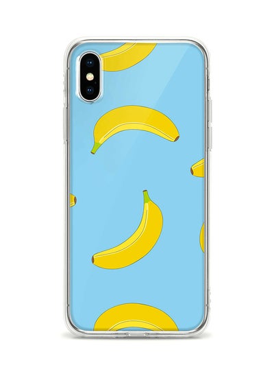 Buy Apple iPhone XS / X Classic Clear Case Soft TPU Gel Thin Transparent Flexible Cover - Rolling Bananas Full Print Multicolour in UAE