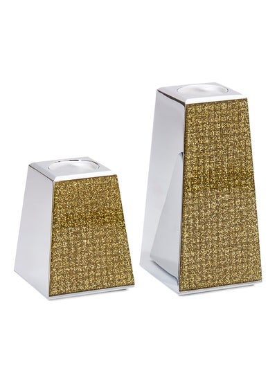 Buy Glitter F2 Candle Holder Set Multicolour Standard in UAE