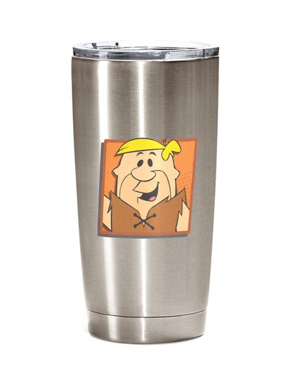 اشتري قدح للسفر من الستانلس ستيل مع غطاء من الأكريليك Barney Rubble Silver 20 أوقية في الامارات