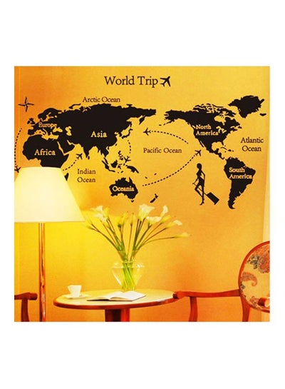 Buy Printed Wall Sticker Yellow/Black 60x90centimeter in Saudi Arabia