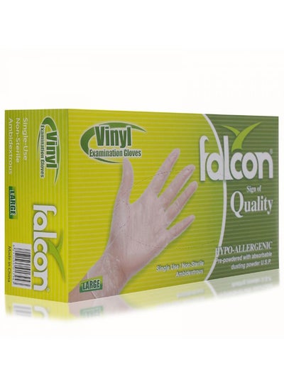 Buy 100-Piece Examination Gloves Clear standard in UAE