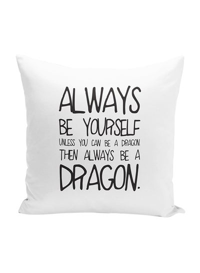 اشتري Toothless And Hiccup Throw Pillow With Stuffing أبيض/أسود 16x16 بوصة في الامارات