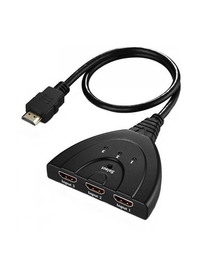 Buy 3-Port HDMI Splitter Pigtail Adapter Cable Black in Egypt
