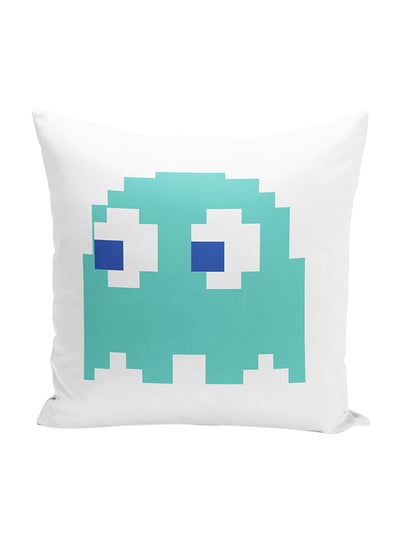 اشتري Blue Ghost Pacman Throw Pillow With Stuffing أبيض 16x16 بوصة في الامارات