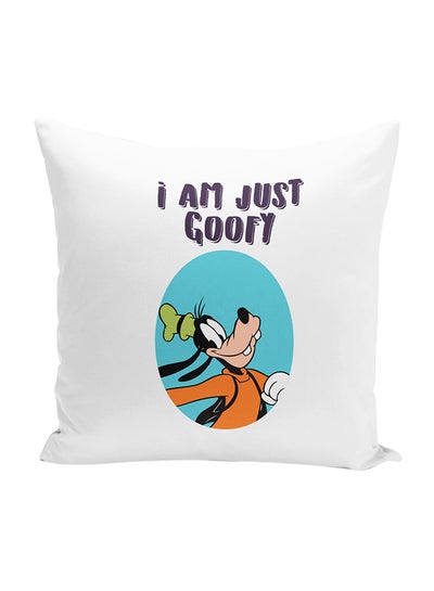 Buy Retro Cartoon Quote Goofy Throw Pillow With Stuffing polyester Multicolour 16x16inch in UAE