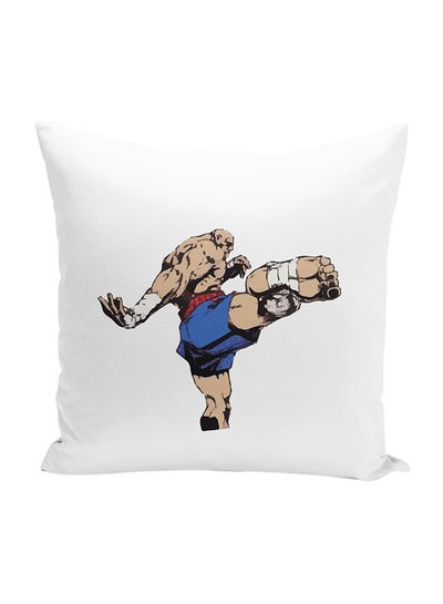 اشتري Sagat Street Fighter Character Throw Pillow With Stuffing Polyester Multicolour 16x16inch في الامارات