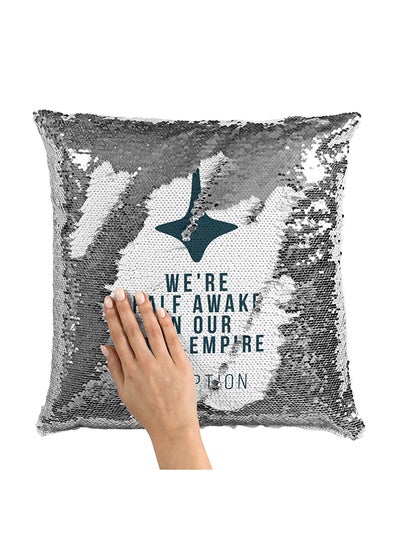 Buy Quote Top Movie Quote Sequin Throw Pillow With Stuffing polyester Multicolour 16x16inch in UAE