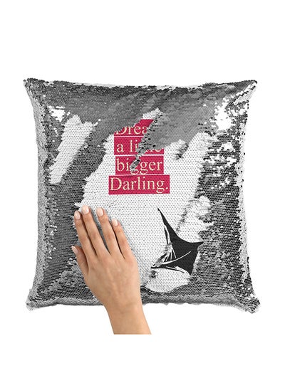 Buy Top Quote Inception The Movie Sequin Throw Pillow With Stuffing Polyester Multicolour 16x16inch in UAE