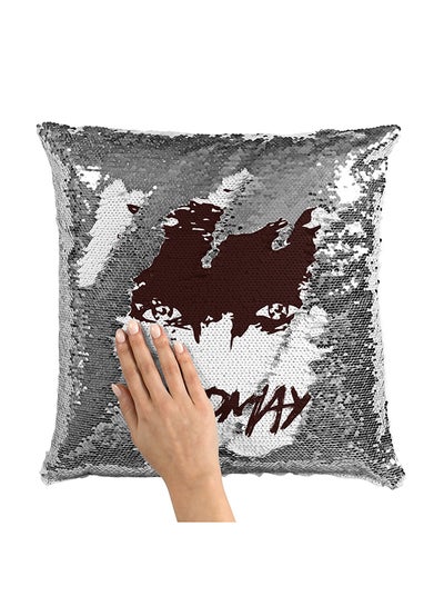 Buy Furiosa Sequin Throw Pillow With Stuffing Multicolour 16x16inch in UAE