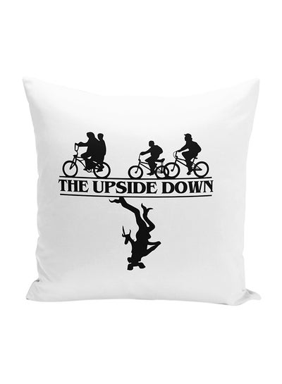 Buy Demegrogon Stranger Things Decorative Throw Pillow White/Black 16 x 16inch in UAE