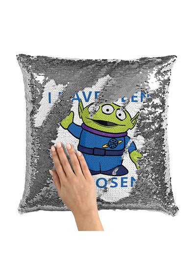 Buy Toy Story Alien Sequin Throw Pillow With Stuffing polyester Multicolour 16x16inch in UAE