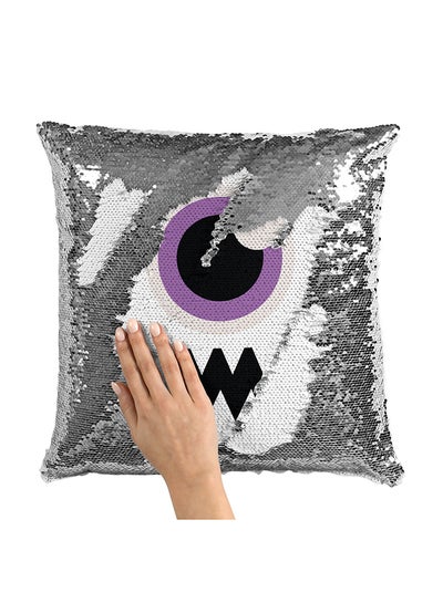 Buy Scary Monster Sequin Throw Pillow With Stuffing Multicolour 16x16inch in Saudi Arabia