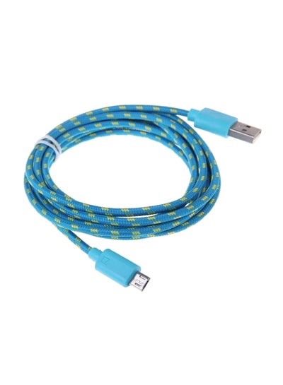 Buy Micro USB Charging Cable Blue/Yellow in UAE